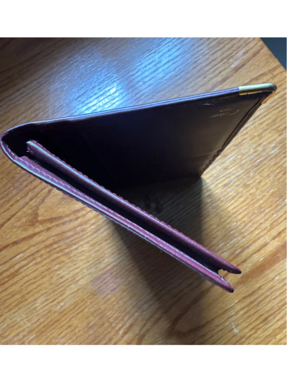 Cartier Burgundy Leather Long Wallet, One Size